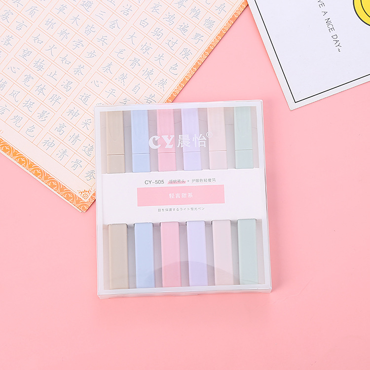 [6ด้าม/กล่อง]ชุดปากกาไฮไลท์ สีพาสเทล น่ารัก แพ็คYJ026