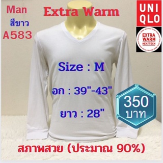 A583 เสื้อฮีทเทคเอ็กซ์ตร้าวอร์มชาย uniqlo heattech extra warm man มือ2