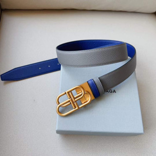 เข็มขัด BA LENCIAGA BELT  LOGO SIZE 34MM  งานออริหนังแท้