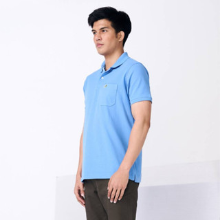 TRANQUIL BLUE  REGULAR FIT POLO SHIRT เสื้อโปโลสีฟ้าทรงเรกูล่าร์ฟิต