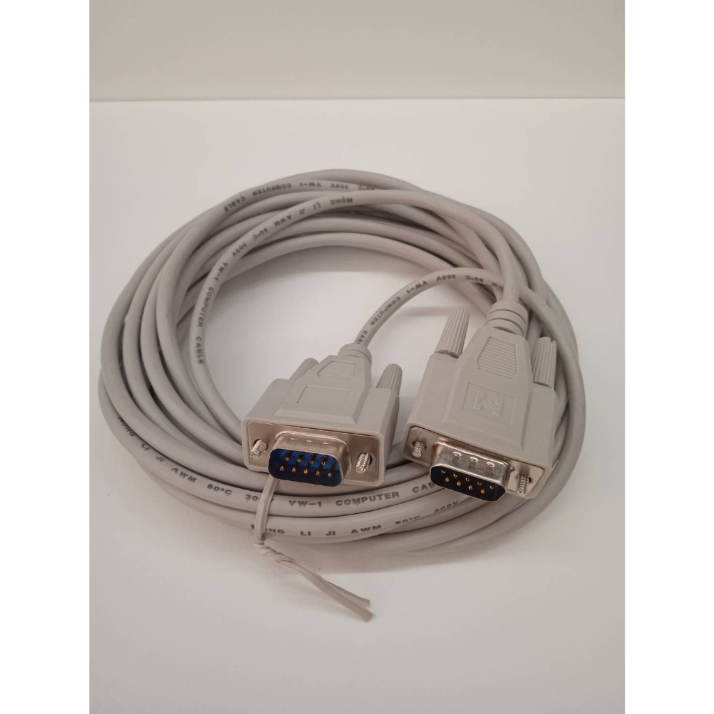 สายสัญญานDB9/RS232/9pin/ตัวแปลงRS239 MM/ข้อต่อ 9 พิน หัวผู้ๆ/ตัวต่อสายสัญญานRS232 ยาว 5 เมตร แข็งแรง