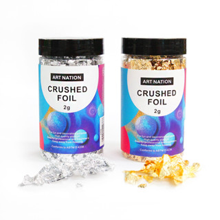 แผ่นทอง แผ่นเงิน แผ่นฟอยล์ แผ่นกระดาษฟอยล์ CRUSHED FOIL ทําเครื่องประดับ กรอบรูป งาน DIY ART NATION CF02