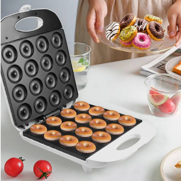 เครื่องทำโดนัท 16 slot donut maker Electric Doughnut Maker เครื่องพิมพ์ขนมโดนัท 1400W -มีพร้อมส่ง-