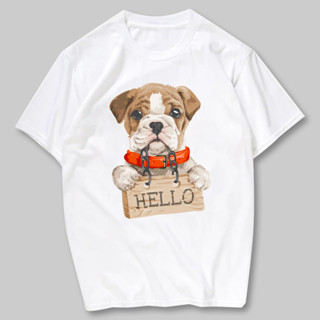 เสื้อยืดสกรีน Hello  ผ้าCotton100% มีครบไซส์