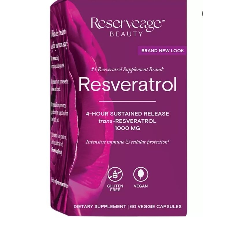 Reserveage resverratrol 1,000mg 60 capsulse📌พร้อมส่ง หมดอายุ 09/2028