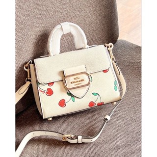 COACH MORGAN TOP HANDLE SATCHEL WITH HEART CHERRY PRINT