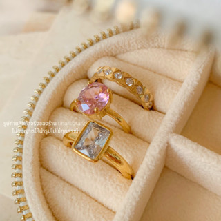 Love potion ring TINARI แหวน สแตนเลส เพชร cz ชมพู ของขวัญ เครื่องประดับ ออกงาน y2k