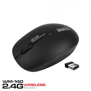 Signo 2.4G Wireless Optical Mouse รุ่น WM-140 BLK เมาส์ไร้สาย