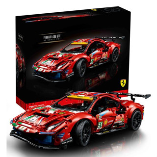 ⚡ส่งภายใน48ชม⚡Ferrari 488 building block racing model car gift assembly toy  sports car series 488