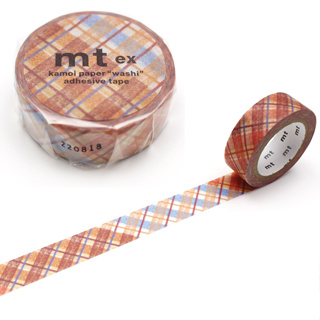 mt masking tape crayon check (MTEX1P206) / เทปตกแต่งวาชิ ลายตารางเครยอน แบรนด์ KAMOI mt masking tape ประเทศญี่ปุ่น