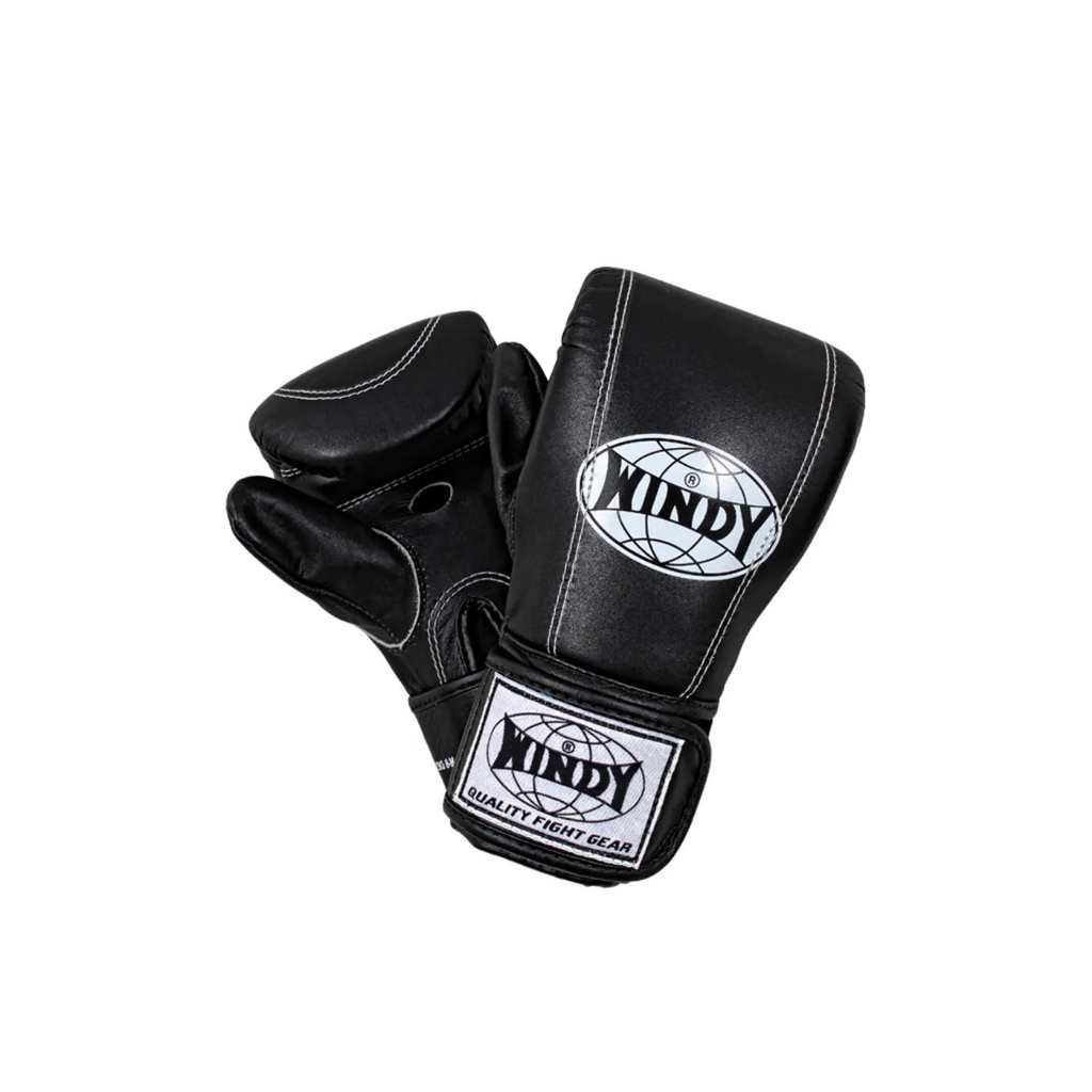 วินดี้นวมชกมวย punching bag gloves TBG8-BK Windy punching bag gloves หนังเทียม สีดำ ขนาด M L XL Wind