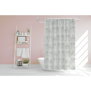 Shower curtain ผ้าม่านห้องน้ำ PEVA ม่านห้องน้ำโรงแรม รีสอร์ท ลายเด็ก 180x220 cm S191103-2E