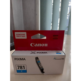 CANON  CLI-781 CYAN หมึกอิงค์เจ็ท สีฟ้า แท้ศูนย์ของใหม่ คุณภาพ 100%ปริมาณการพิมพ์บนกระดาษขนาด A4 )