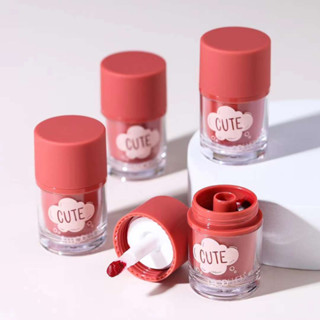 ลิปสติก ลิปกลอส CUTE WODWOD เนื้อกลอสนุ่มสีติดทน 6 เฉดสี