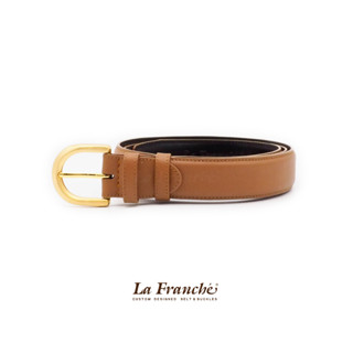 La Franche - Lady set เข็มขัดหนังวัวแท้ พร้อมหัวเข็มขัดทองชุบ #2L0005