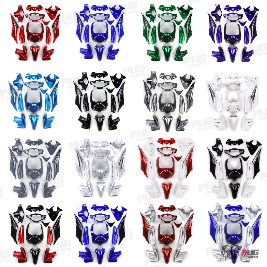 PUGParts ชุดสีเวฟ110i ตัวเก่า ชุดสีเวฟ110i ปี2009-2010 (ชุด13ชิ้น) ชุดสี wave110i wave 110i ชุดสี 11
