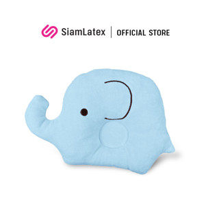 SiamLatex Baby Plush หมอนหลุมเด็กแรกเกิด หมอนหัวทุย อัดแน่น ใยโพลีไฟเบอร์ นุ่มนิ่ม ดีไซน์ลายช้างน้อย