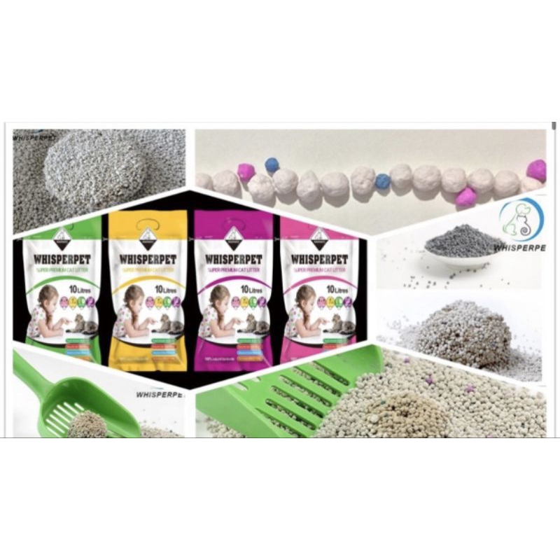 ทรายแมว WHISPERPET ทรายแมวถุงจัมโบ้ ขนาด10ลิตร