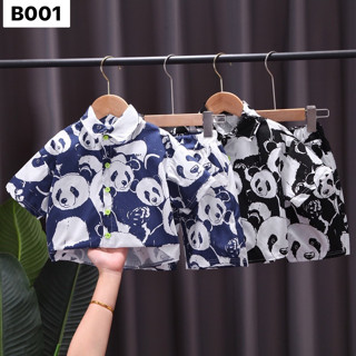 BB Shop พร้อมส่งชุดเซ็ตเด็กชาย ลายแพนด้า ใส่สบายไม่ร้อน