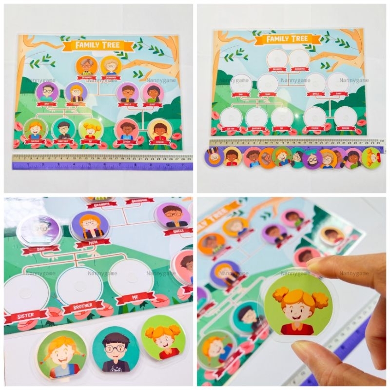 จัดส่งใน 2-3 วัน โปรดเลื่อนอ่านรายละเอียดสินค้า Nannygame Family Tree แผนผังครอบครัว สื่อการสอน เกมการศึกษาปฐมวัย(อนุบาล