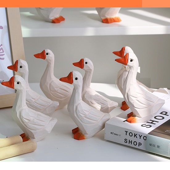 ตุ้กตาเป็ด รูปปั้นเป็ด เป็ดจัดสวน ของแต่งบ้าน ตกแต่งโต้ะทำงาน พร้อมส่งจาก กทม - รูปที่ 2