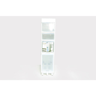 Plastic storage shelf ลิ้นชักพลาสติก 4 ชั้น จัดเก็บสิ่งของ 22x45x90 cm สีขาว ST211036