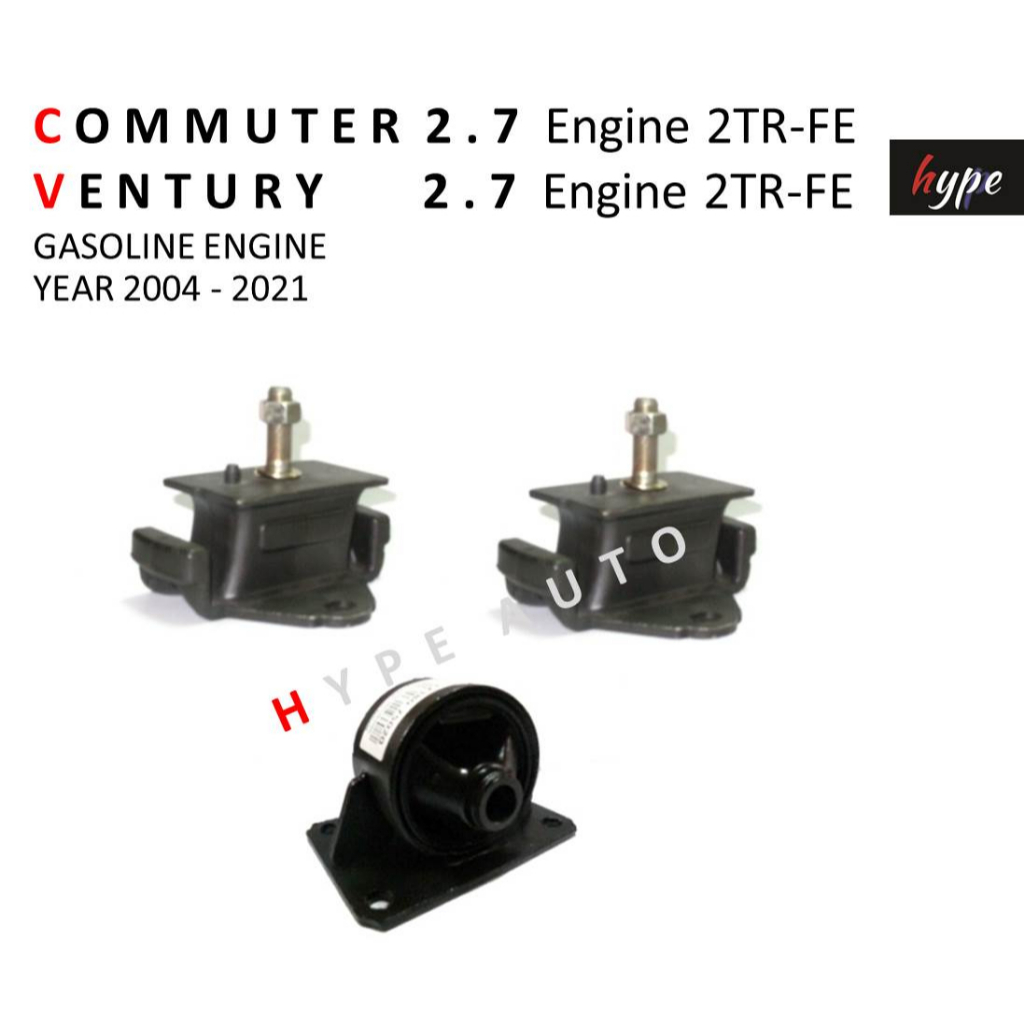 *** SET *** ยางแท่นเครื่อง + ยางแท่นเกียร์ รถตู้ คอมมิวเตอร์ COMMUTER 2.7 เบนซิน TRH223 / เวนจูรี่ V