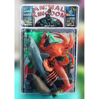 Animal kingdomโมเดลปลาทะเล โมเดลสัตว์น้ำ มีสัตว์หลายชนิด เช่น ปลาฉลาม ปู กุ้ง ผลิตจากวัสดุเกรดเอ เนื้อแน่น สีสันสวยงาม