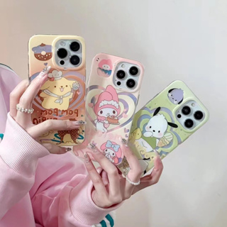 ✨ส่งของขวัญ✨เคสไอโฟน 14 Pro Max 13 12 11 เคส for เคสไอโฟน11 การ์ตูน melody พกง่ายๆ iPhone13 การป้องกันการตก Case