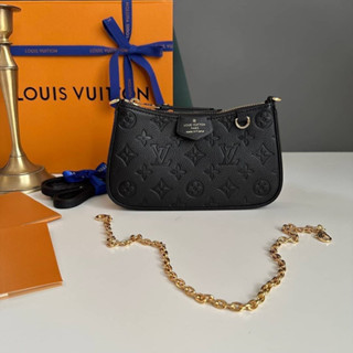 Louis Vuitton Easy Pouch On Strap Original Monogram Empreinte หนังแท้ งานสวยมาก ใส่โทรศัพท์ได้ สายโซ่คล้องมือ