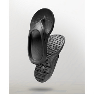 VING VARI-V Recovery Sandals Jet Black รองเท้าแตะใส่วิ่งออกกำลังกาย รองเท้าแตะฟื้นฟู/รองเท้าแตะเพื่อสุขภาพ (Vari-V-ดำ)