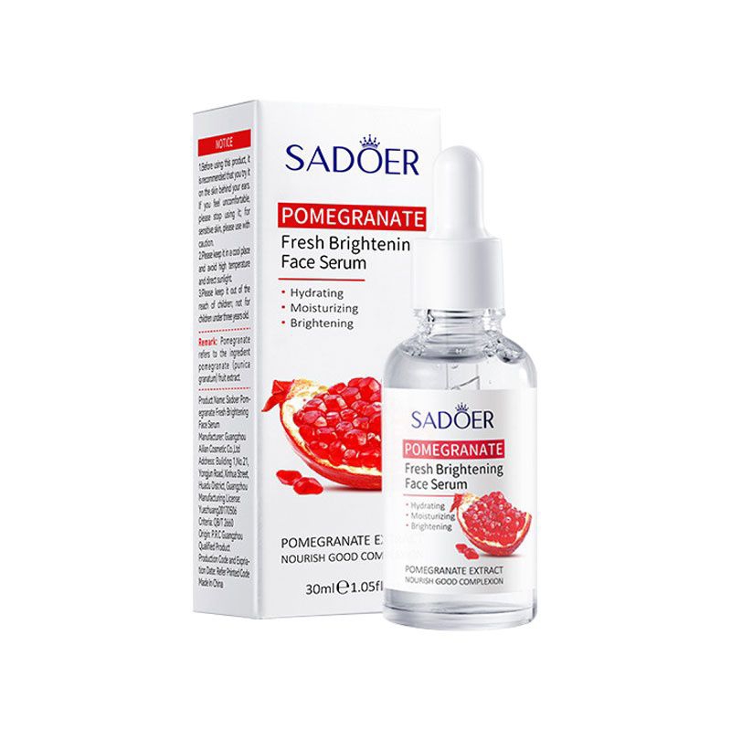 เซรั่ม SADOER เอสเซ้นส์ เซรั่มหน้า สารสกัดจาก ทับทิม เซรั่มวิตซี ขาวใส 30 ml.