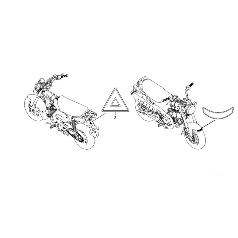 สติ๊กเกอร์ ติด บังโคลน หน้า,หลัง Spec japan DAX 125 แท้