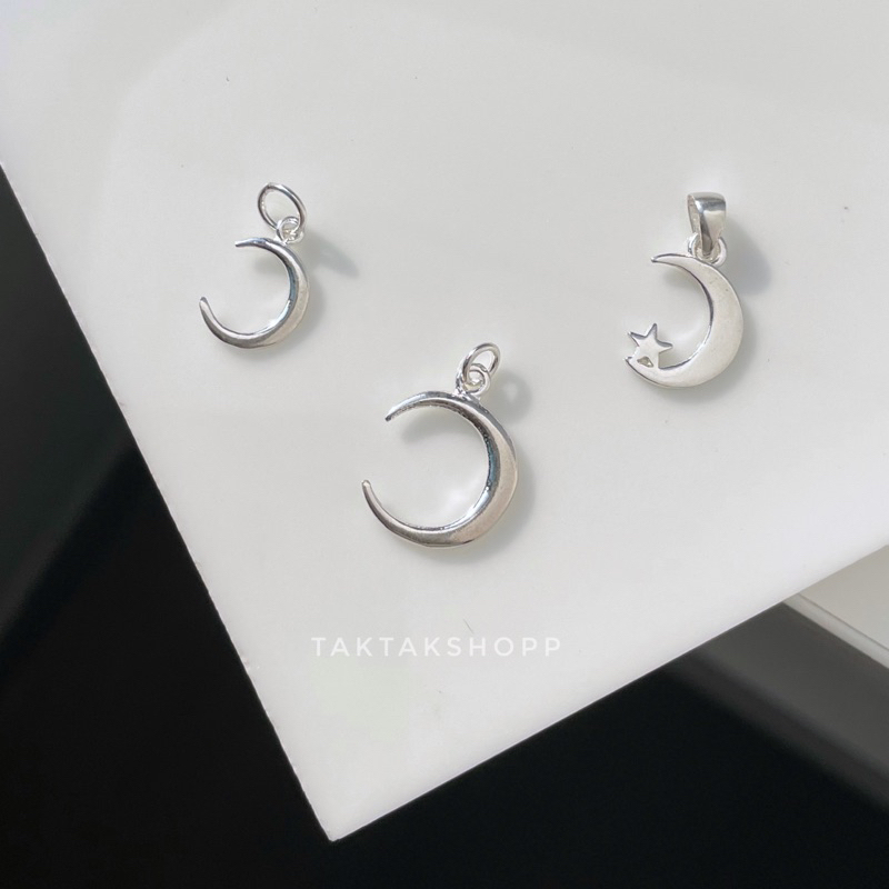 จี้พระจันทร์ เงินแท้92.5% | Crescent Moon pendant S925 – โปรปัง