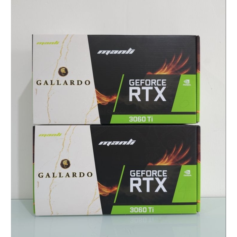 VGA (การ์ดแสดงผล) MANLI GEFORCE RTX 3060 TI GALLARDO - 8GB GDDR6 (มือสอง) ตัวการ์ดจอสีขาว มีไฟ RGB ป