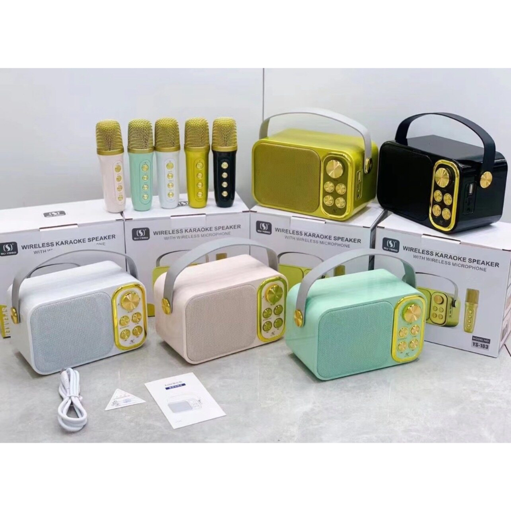 พร้อมส่งลำโพงบลูทูธ YS-105- YS-104 (แถมไมค์ลอย1-2ตัวลำโพงย้อนยุคมัลติฟังก์ชั่น Wirless Bluetooth Spe