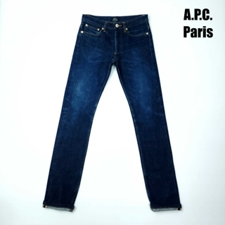 ยีนส์ริมแดง Selvedge A.P.C Paris เอว 28 (ป้าย26) ผ้าด้าน ขาเดฟ