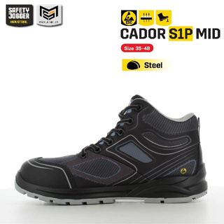 [รับประกัน 3 เดือน] Safety Jogger รุ่น CADOR S1P MID รองเท้าเซฟตี้หุ้มข้อ S1P หัวเหล็ก พื้นเหล็ก ระบายอากาศ ESD