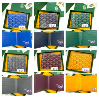 G oyard Men Wallet Victoire 8 card In Green &amp; Grey กระเป๋าสตางค์  ของแท้ 2023