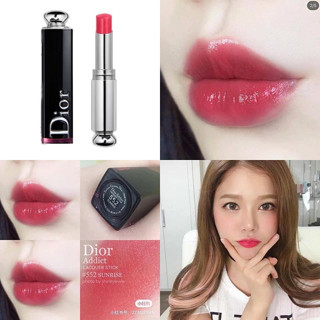 Beauty-Siam แท้ทั้งร้าน !! แบ่งขายลิปสติกสีสุดน่ารัก DIOR ADDICT LIPSTICK สี 552 SUNRISE ขนาด 0.5 กรัม พร้อมแปรงทาลิป