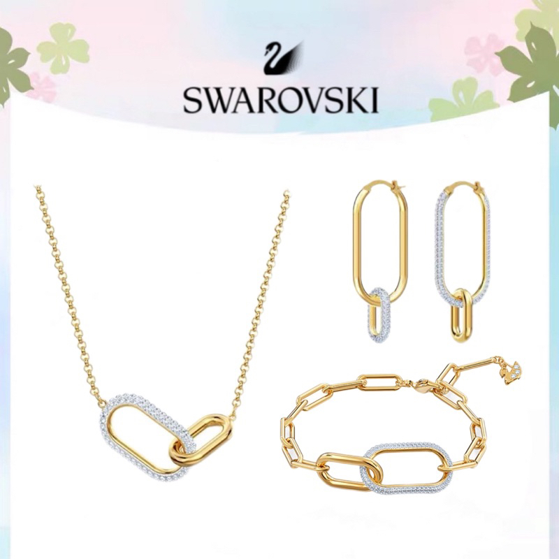 620 บาท สินค้าพร้อมส่ง Swarovskiใหม่ ต่างหูและนสร้อยคอมือ Swarovski ของแท้ของแท้ 100%套装 Fashion Accessories