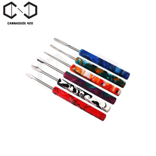 ไม้สำหรับเขี่ย ไม้สำหรับตัก Stainless Dabber tool with resin ( Choose A-F Style )