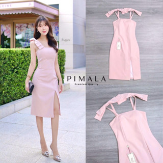 เดรสไหล่โบว์เรียบหรูดูดี Pimala Brand