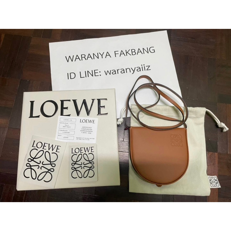 New loewe small heel pouch tan