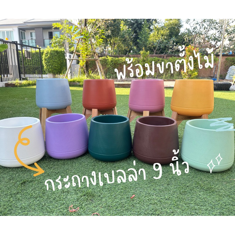 กระถางเบลล่า 9 นิ้ว (ไม่มีขาตั้ง) ส่งไวมาก