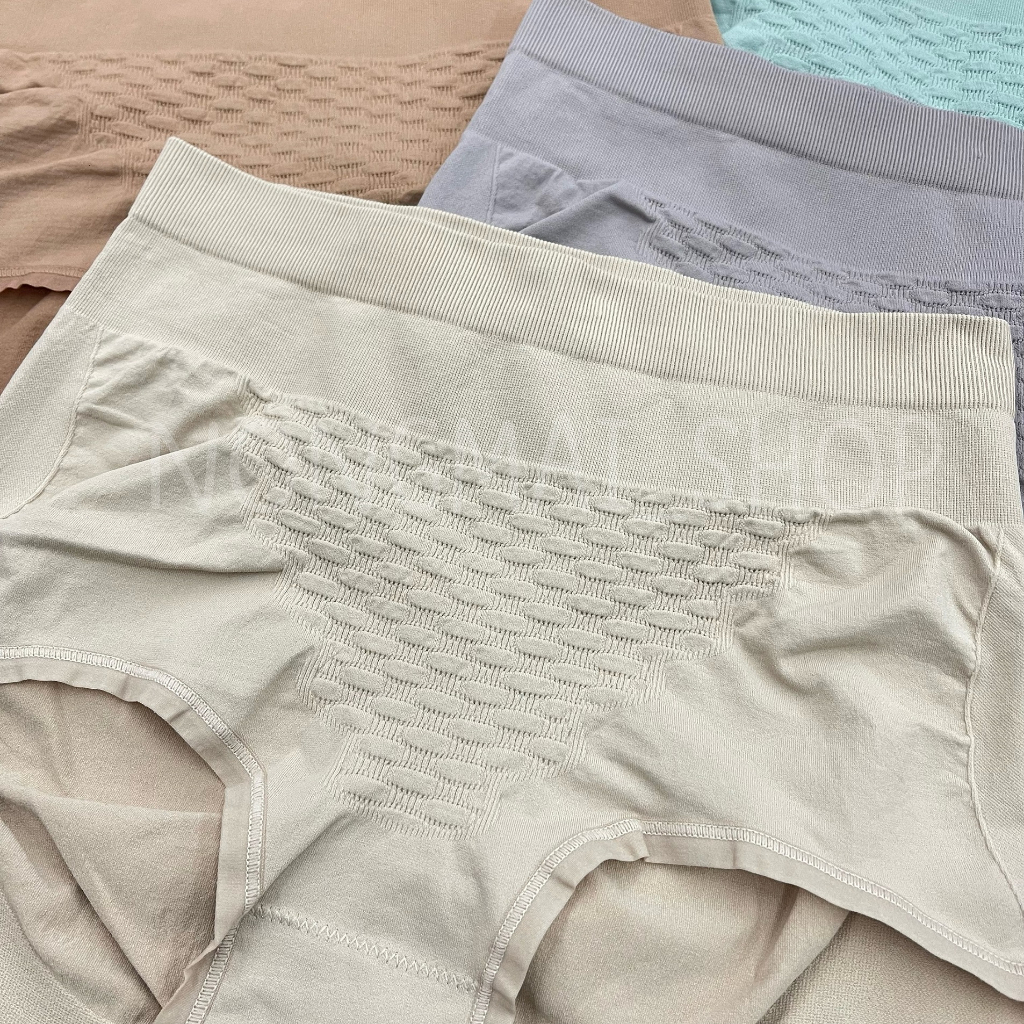 กางเกงในผ้าทอเอวสูงเก็บพุงยกก้น เนื้อนุ่ม เกรดพรีเมียม ยืดหยุ่นได้ดี ไม่ร้อนไม่อับชื้น - รูปที่ 4