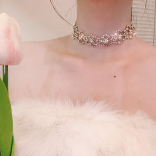 ♡ミ โชกเกอร์เพชร + ต่างหู  ☁️*  พร้อมส่ง ⟡ ̫⟡