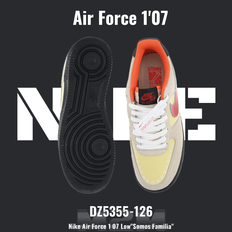 M2M👉 Nike Air Force 1 07 Low"Somos Familia"  รองเท้าผ้าใบลำลอง DZ5355-126