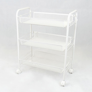 Kitchen Trolley รถเข็นในห้องครัว 3ชั้น สีขาว 26x44x63cm ST0729-12W