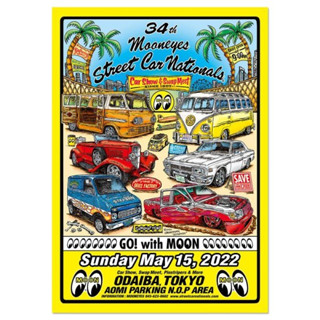 34th MOONEYES Street Car Nationals (R) 2022 Poster